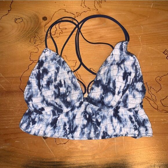 Pink Victoria Secret Blue Tie Dye Bralette Small - Picture 1 of 3